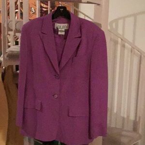 Laurel by Escada jacket and skirt-pants purple color L (42) size